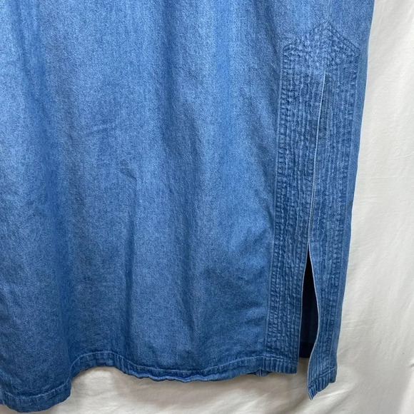 Newport News Jeanology Collection Woman’s Denim Open Front Duster Size 6. - Picture 3 of 9